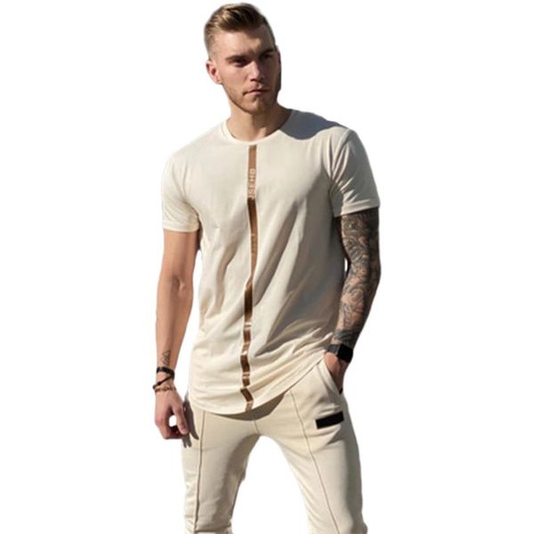 

2020 new summer shirt cotton gym fitness men t-shirt brand clothing gym t shirt men print short sleeve jogging t, Gray;blue