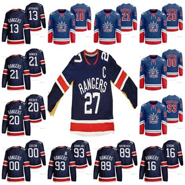 

women alexis lafreniere 2021 reverse retro kaapo kakk jacob trouba artemi panarin mika zibanejad chris kreider skjei new york rangers jersey, Black;red