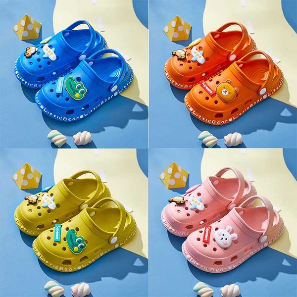 

eighteen ale fashion kids slip on casual beach chirld waterproof shoes boy girl classic nursing clogs baby slippers sandals, Black