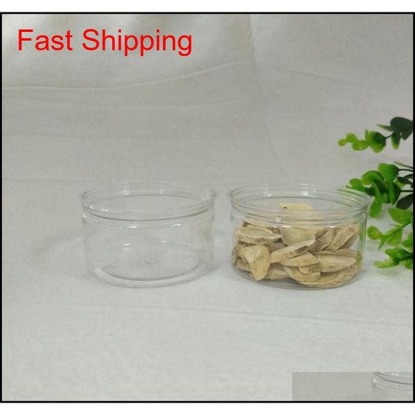 

100ml 67*30mm pet plastic jar with metal lid container food herb storage box food jars transparent food sealed bot qylrsb bwkf