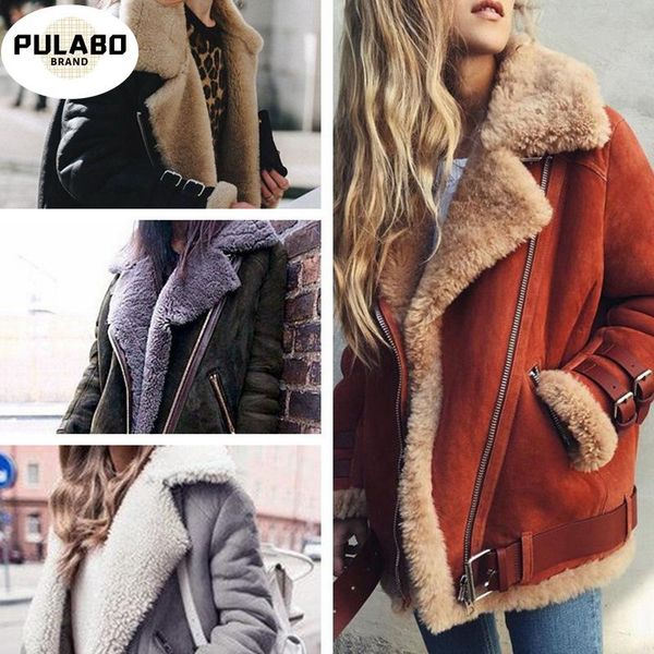 

women popular locomotive deerskin cashmere lamb fur coat women's lapel fur cotton long jackets plus size 5xl, Black