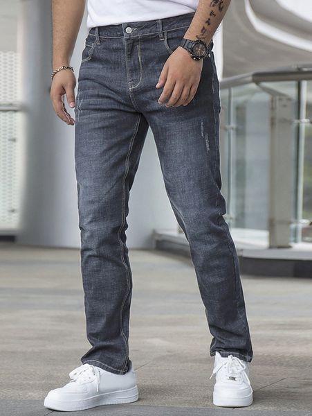 

men cat scratch straight leg jeans k8ip#, Blue