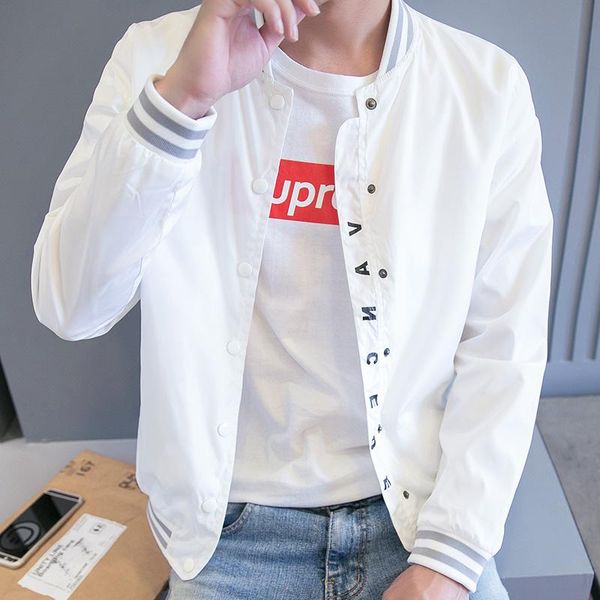 

men's jacket spring 2020 new personality tide men's sun clothing korean trend of young jacket, Black;brown
