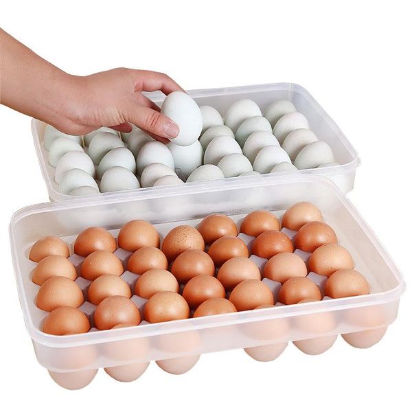 

xunzhe одноместныи egg box контейнеры для пищевых продуктов ящик для хранения семьи кухня прозрачный ящик большой емкости может поставить 34