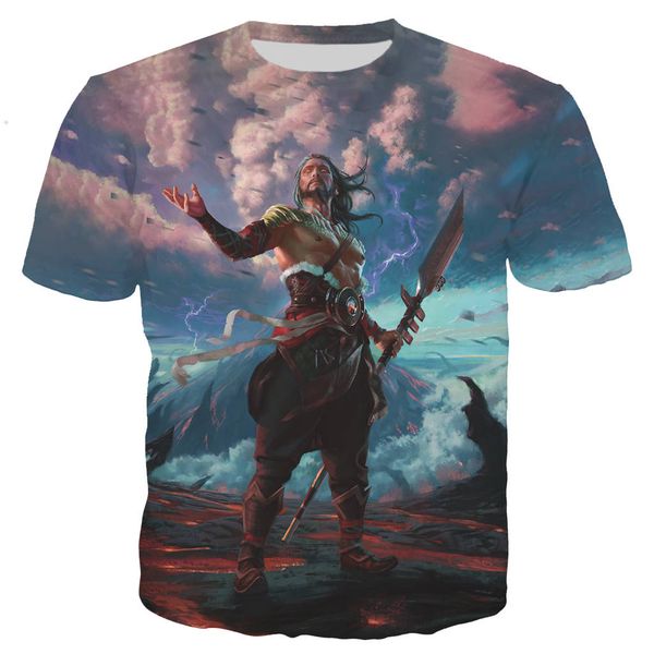 

tcg magic the gathering 3d print shirts humor oversized horror men clothing