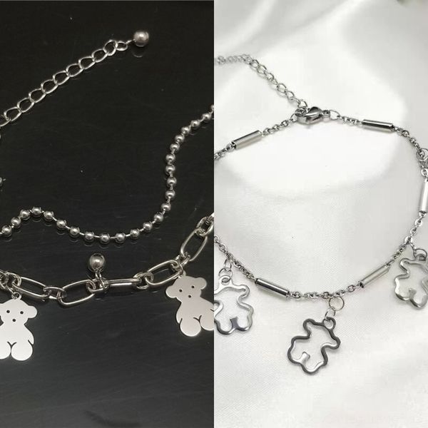 

xd6mf браслет чистый красный девушка медведь двойного полые шарики пар родного кулон braceletpearl подвеска прохладно студенты прохладно кор, Golden;silver