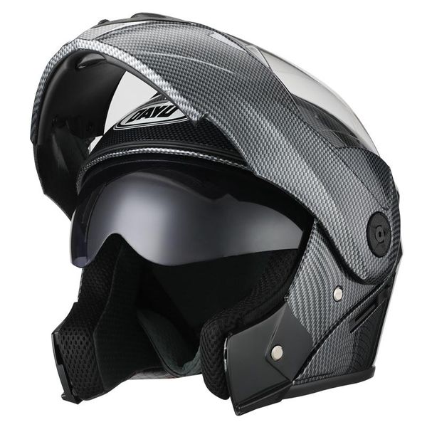 

motorcycle helmets flip up racing helmet modular dual lens full face safe casco capacete casque cascos para motocross dot