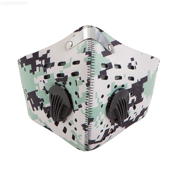 

carbon activated face mask with double aspirator valve pm2.5 filtered reusable outdoor sports biking mouth cover dustproof washable mask