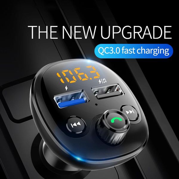 

3.0 usb charger car bluetooth hands mp3 player/phone to radio fm