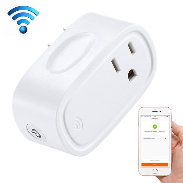 

jh-g09u 15a 24ghz wifi control hubless smart home power socket works with alexa google home ac 100-240v us plug