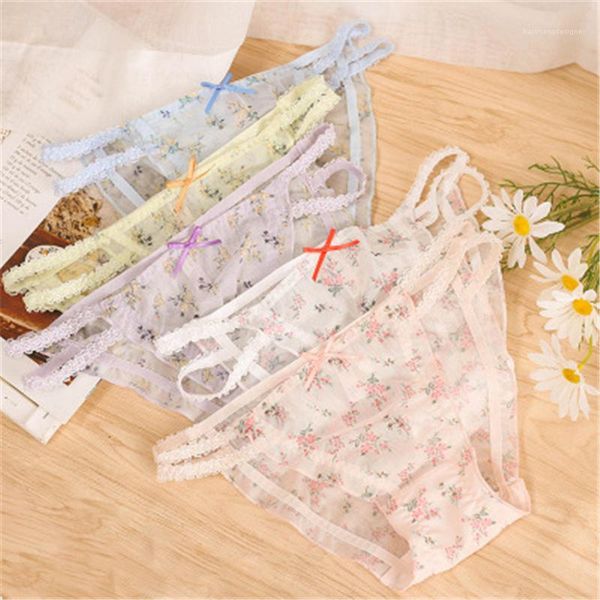 

lace panties fashion trend lovely breathable bow low waist underwear female mesh erotic lingerie comfortable briefs womens printing, Black;pink