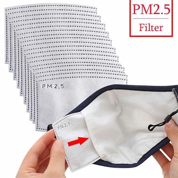

200pcs mouth moq replaceable filter pm2.5 pad 5 layers for designer mask vl17