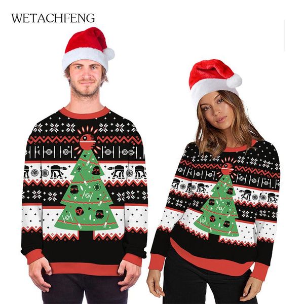 

men's sweaters ugly christmas mens sweater crewneck sweatshirt novelty 3d graphic long sleeve year oversized jumpers clothing, White;black