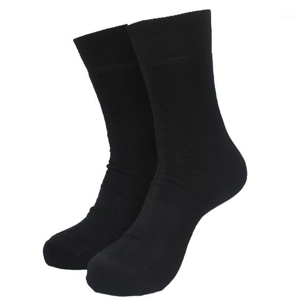 

1 pair outdoor the whole terry merino wool thick black color trekking socks1