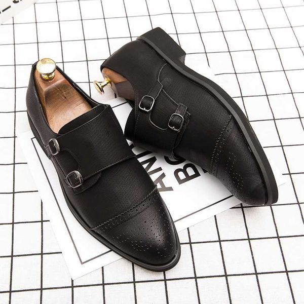 

cimim brand new luxury business men casual leather shoes italy formal fashion bullock dress shoes comfortable office men loafers, Black