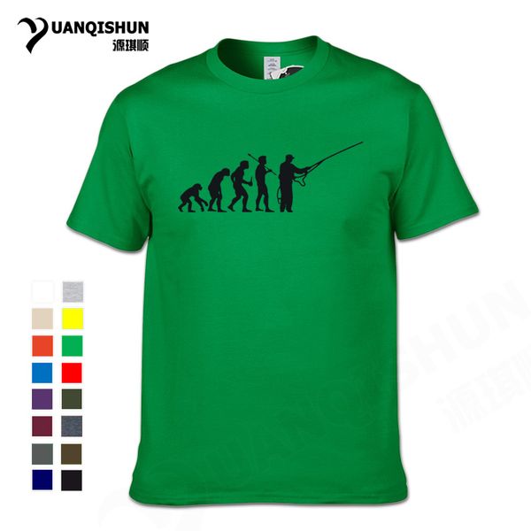 

sport new 2018 fashion evolution fishinger t shirt men summer fish joke fisherman carp t shirts funny gift cotton short sleeve t-shirt