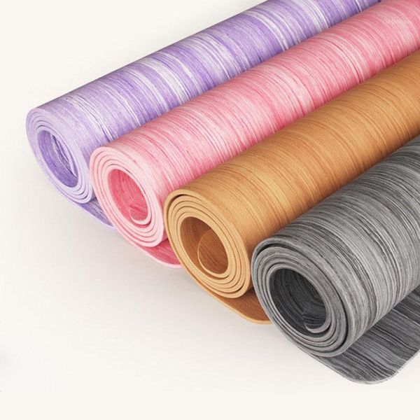 

yoga mats poe material light luxury fitness mat wood grain non-slip widening 68cm shop tensile durable1