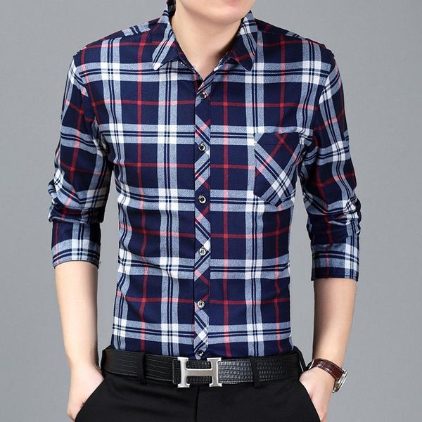 

men's casual shirts 2021 mens plaid shirt men long sleeve social, White;black