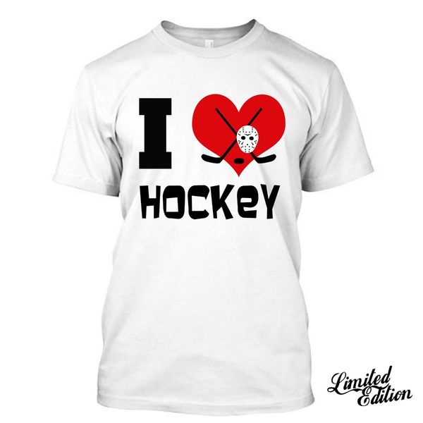 

sport new brand-clothing t shirts hockeier i love funny t shirt tees summer fashion