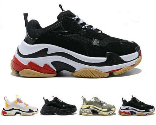 

2020 new designer shoes fashion paris 17 fw casual of triple s sneaker mens women black pink white sports sneakers