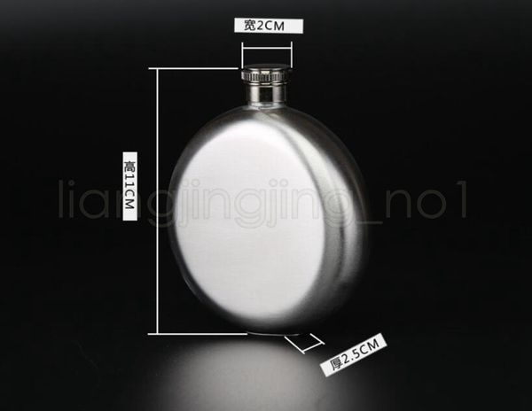 

new}5oz 304 stainless steel rhinestone lids round hip flask men pocket portable flagon whisky wine bottles dhf2921