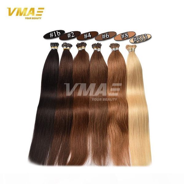 

vmae european blonde brown natural black 2g strand 100g pre bonded keratin stick virgin remy straight i tip human hair extensions