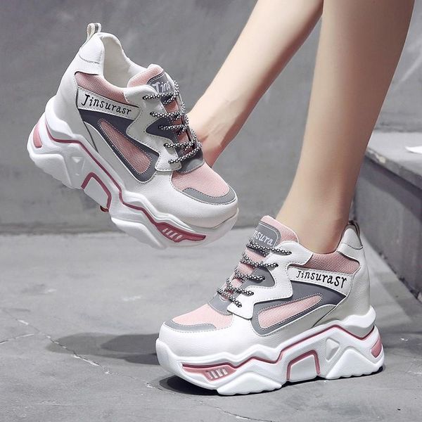 

women sneakers 2021 fashion casual shoes woman comfortable breathable white deed female platform sneakers chaussure femme 34-39, Black