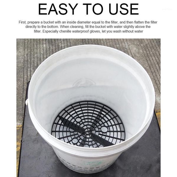 

onever 23.5cm car cleaning tool durable tough wash grit guard insert washboard bucket filter net for sand isolation1