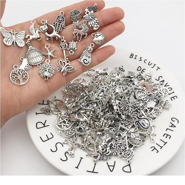 

vintage mixed 20/40pcs metal animal birds charms beads handmade diy bracelet pendant neacklace clips jewelry making bbyzqp