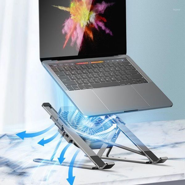 

lapcooling pads foldable portable fan stand 10-17 inch aluminum alloy 35ea1