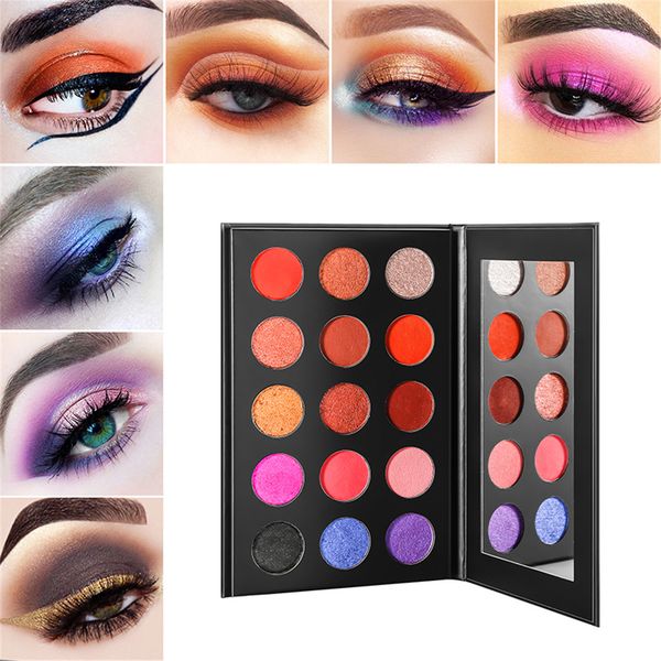 

eye shadow 15color glitter eyeshadow palette diamond metallic pigment waterproof 24 huors long-lasting kit makeup