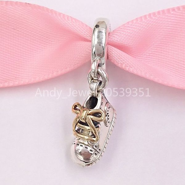 Andy Jewel authentische 925er-Sterlingsilberperlen, Pandora-Babyschuh-Anhänger, passend für europäische Pandora-Schmuckarmbänder und Halsketten 799075C00