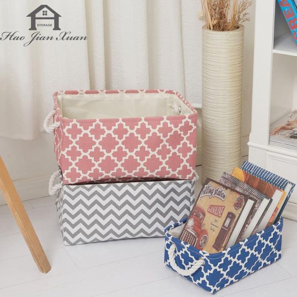 

storage baskets cube canvas fabric basket clothes folding box for nursery underwear toy organizer laundry with handle