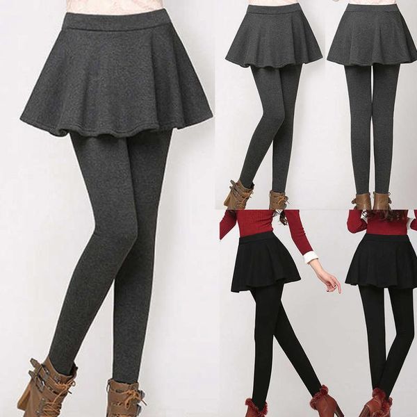 

women tights yoga pants autumn winter warm leggings plus velvet thicken yoga skirt pants stretch slim sport casual trousers, White;red