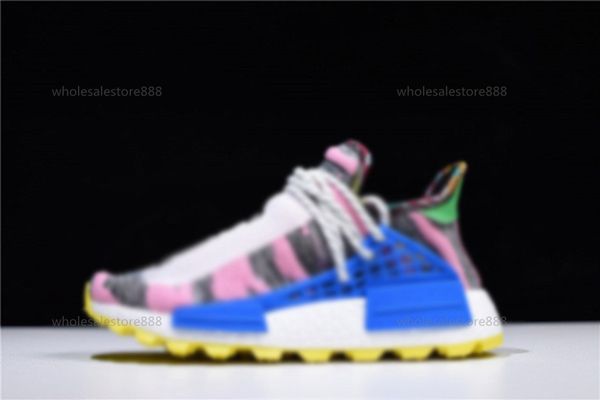 

2021 nmd new wholesale "human race" farrell williams men and women fashion black and white casual shoes 36-45