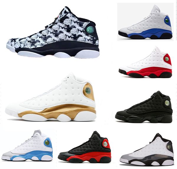 

us8-13 graffiti 13 xiii men basketball athletic shoes 13s class of 2002 dmp he got game playoffs hyper royal sports sneakers, White;red