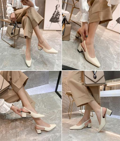 

2021 designer outdoor shoes slippers for women party wedding white khaki nude fashion womens dress shoe size 35-40 ad