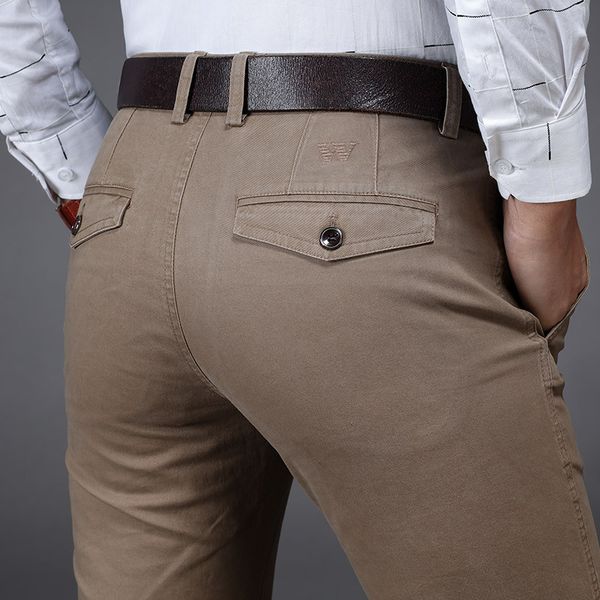 

2020 casual straight-line formal office black khaki flat-front pants pant 30xt
