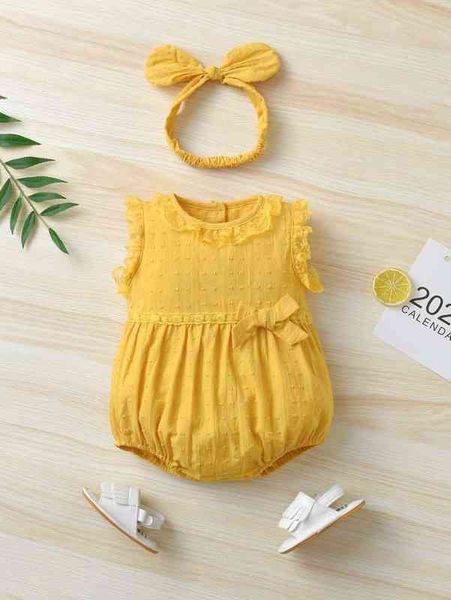 

baby bow front contrast lace bodysuit with headband she, Blue