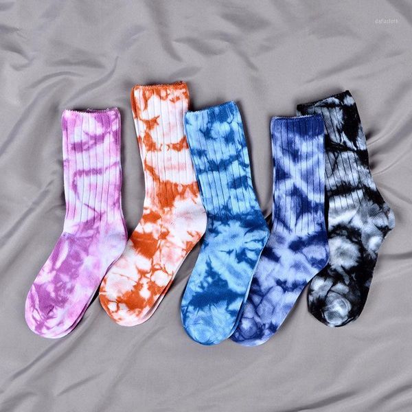 

men tie dye ankle socks cotton socks streetwear 2020 collection mens casual couple 100%cotton warm1, Black