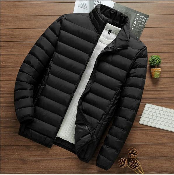 

2021 new men's winter fleece down cotton jacket hooded thick parka male slim cotton-padded coats 3x0h, Black