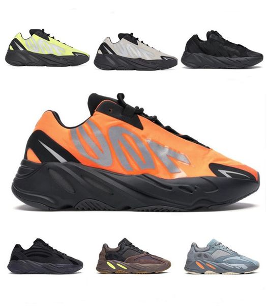 

new reflective 700 wave runner kanye west v2 solid grey static magnet teal carbon blue running shoes men designer