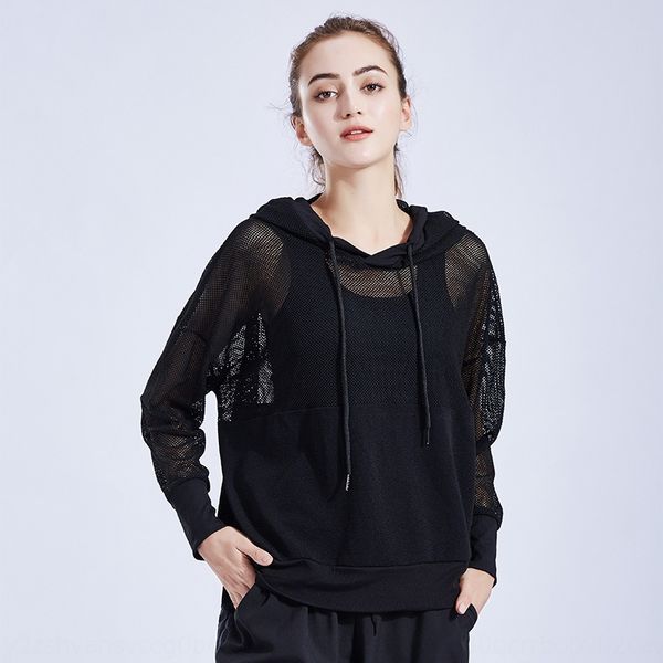 

sports and leisure yoga mesh hooded sweater fitness sweater short sleeve solid color running quick drying cover up vkxrd, Gray