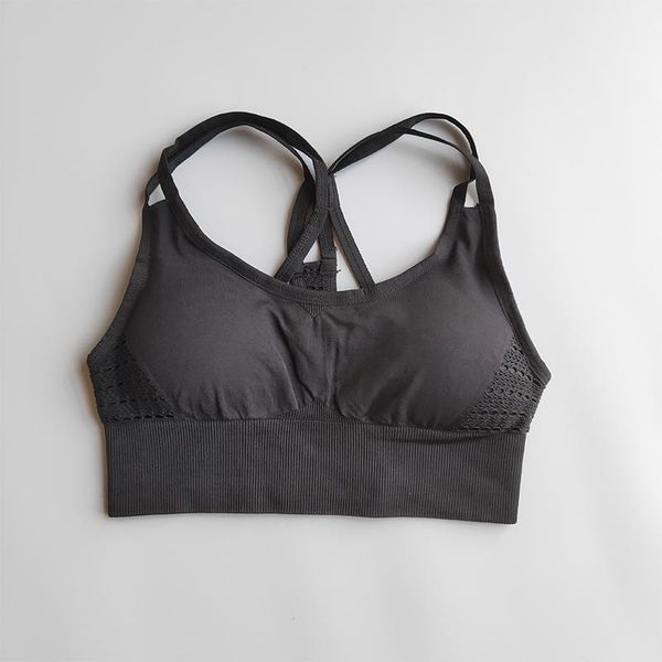 

energy seamless sports bra running back cross strappy yoga bra with removable pads brassiere sport woman fitness activewear, White;black