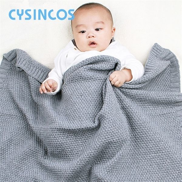 

knitted baby blanket newborn swaddle wrap soft infant toddler sofa bedding sleeping blankets baby outdoor stroller accessory y200109
