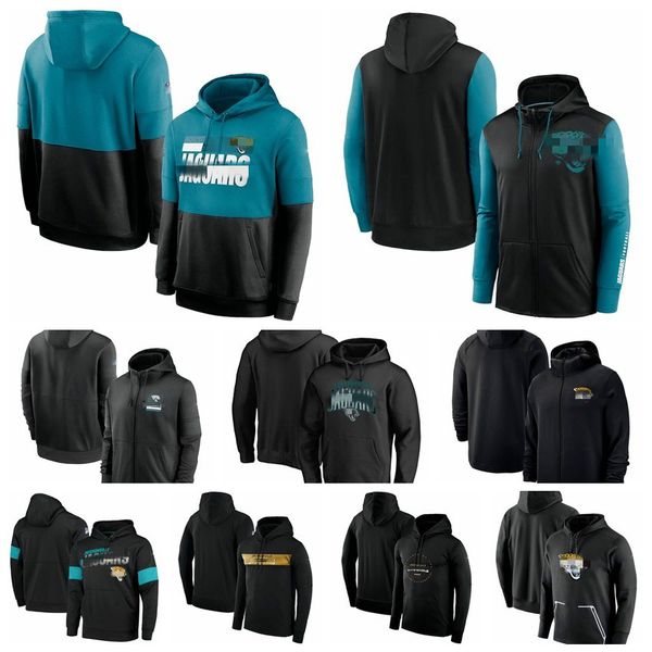 

jacksonville jaguars men sweatshirt woemn youth 2020 salute to service sideline therma performance pullover football hoodie, Black;red