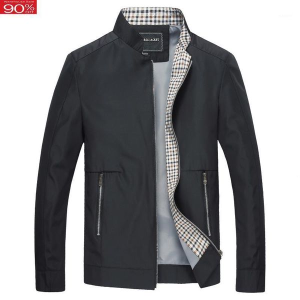 

drop shipping men's casual coats solid color mens spring autumn stand collar male bomber jackets 2020 new clothing1, Black;brown