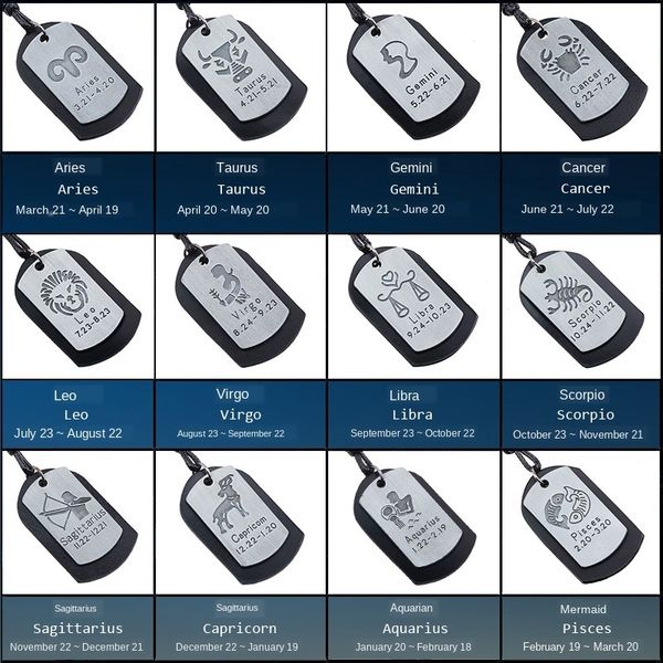 

fashion jewelry twelve constellation alloy cowhide lucky pendant necklace, Silver