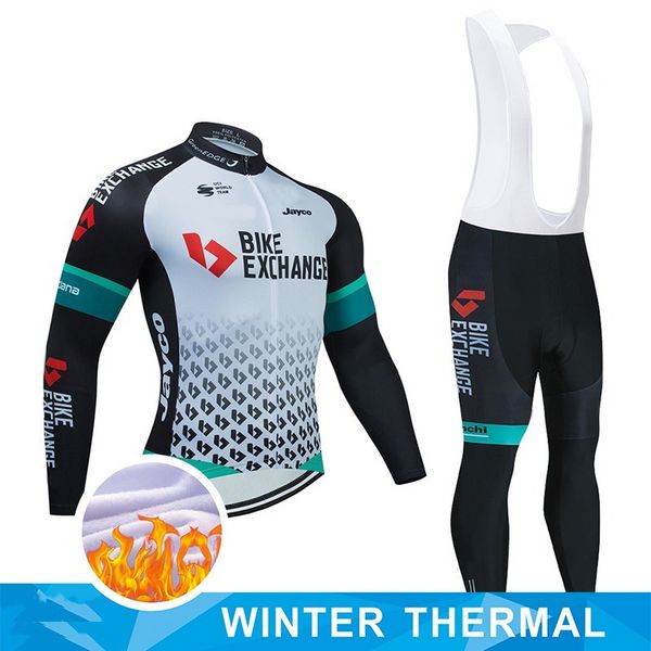 Winter 2022 BIKE Team Radfahren Kleidung 3D Bike Hosen Set Ropa Ciclismo Herren Thermische Fleece Lange Radfahren Jersey Maillot Tragen