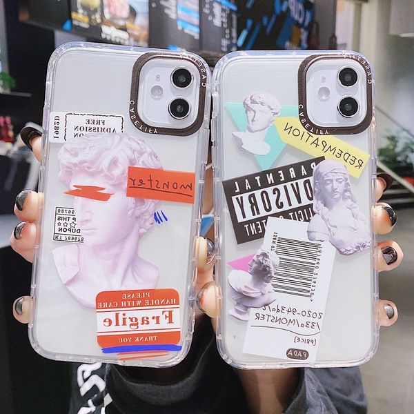 

luxury letter ярлык art эстетическая телефон 11 pro 7 8 plus задняя крышка для iphone x xr xs max прозрачный корпус